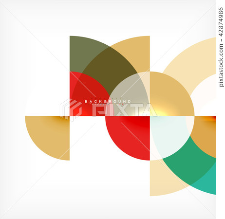 Minimal circle abstract background design, multicolored template for business or technology 42874986