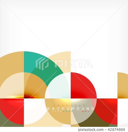 Minimal circle abstract background design, multicolored template for business or technology Minimal circle abstract background design, multicolored template for business or technology 42874989