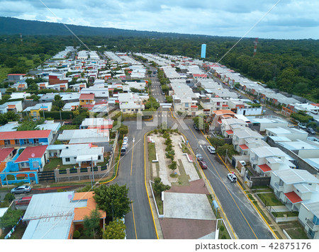Broadwalk in residential suburban Broadwalk in residential suburban 42875176