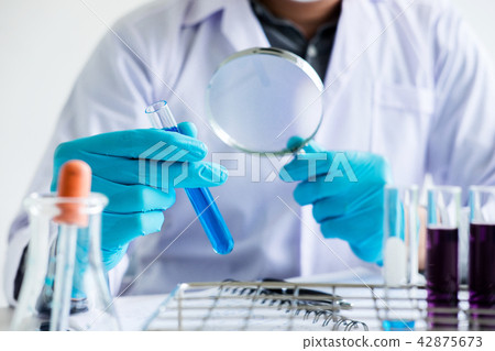 Biochemistry laboratory research, Scientist or medical in lab co 42875673