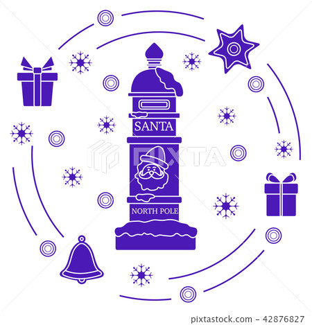 Santa's mailbox, gifts, bell, gingerbread 42876827