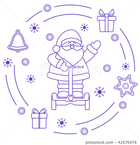 Santa Claus, gifts, bell, gingerbread Santa Claus, gifts, bell, gingerbread 42876876