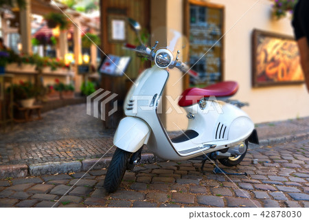 White scooter in Prague 42878030