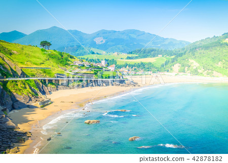 Cantabrian Sea coast and Deba town 42878182