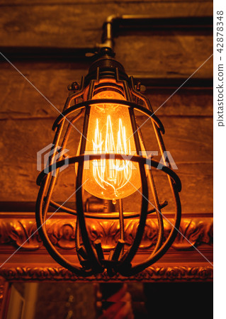 Vintage light bulbs with glower filament. Vintage light bulbs with glower filament. 42878348