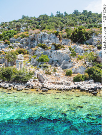 Ruins of Sunken city on Kekova, Turkey. 42878569