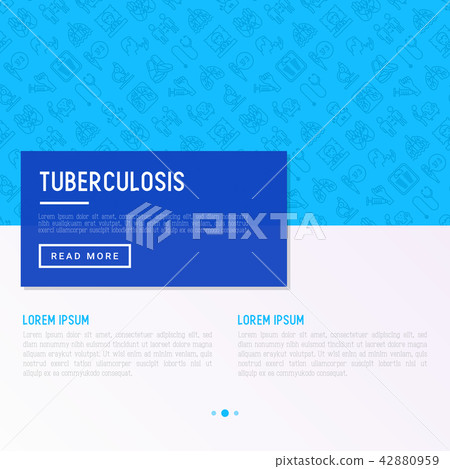 Tuberculosis concept with thin line icons 42880959