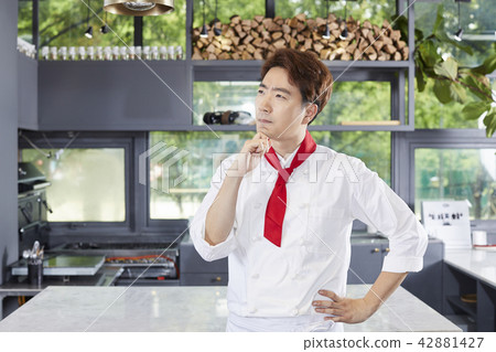 廚師,男人,韓國人 廚師,男人,韓國人 42881427