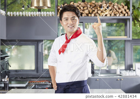廚師,男人,韓國人 廚師,男人,韓國人 42881434