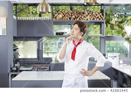 廚師,男人,韓國人 廚師,男人,韓國人 42881445