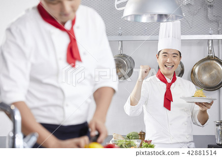廚師,男人,韓國人 廚師,男人,韓國人 42881514