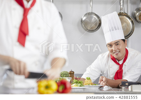 廚師，男人，韓國人 42881555