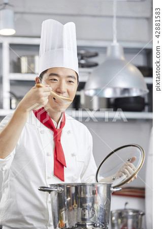 廚師，男人，韓國人 42881583