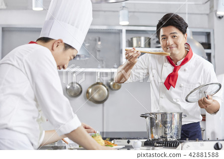 廚師，男人，韓國人 42881588