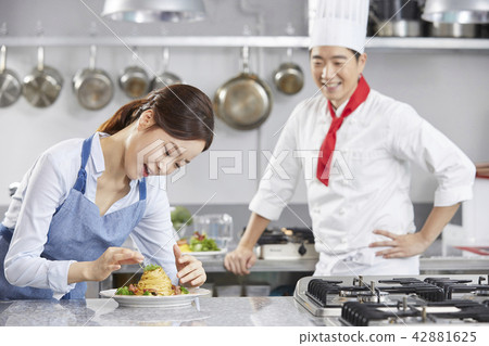 烹飪班，廚師，韓國人 42881625