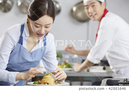 烹飪班，廚師，韓國人 42881646