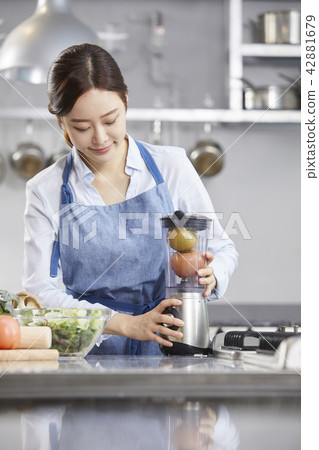 廚房,烹飪,女人,韓國 廚房,烹飪,女人,韓國 42881679