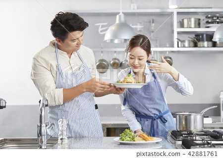 廚房,情侶,韓國 廚房,情侶,韓國 42881761