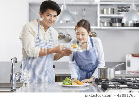 廚房,情侶,韓國 廚房,情侶,韓國 42881763