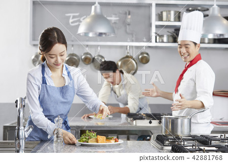 Cooking class, Couple, Chef, Korean Cooking class, Couple, Chef, Korean 42881768