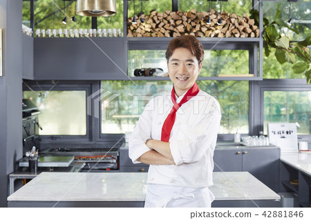 廚師,男人,韓國人 廚師,男人,韓國人 42881846