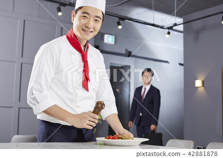 廚師,商人,韓國人 廚師,商人,韓國人 42881878