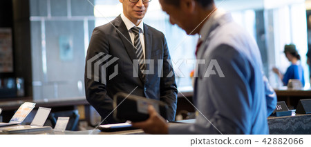 Businessman hotel business trip business scene image Businessman hotel business trip business scene image 42882066