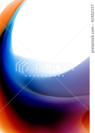 Holographic paint explosion design, fluid colors flow, colorful storm. Liquid mixing colours motion 42882557