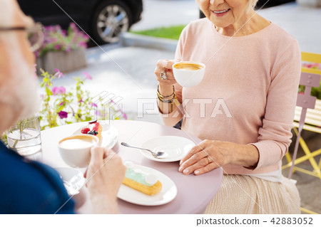 Old nice couple having date 42883052