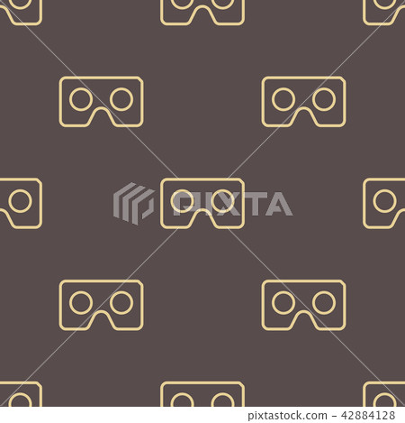 Seamless Vector Pattern With VR Logos - Stock Illustration [42884128 ...