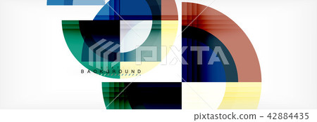 Vector circular geometric abstract background 42884435