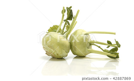 Kohlrabi against white background Kohlrabi against white background 42887869