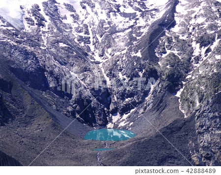 blue turquoise water at glacier 42888489