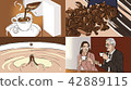 Storyboard with coffe and beans 42889115