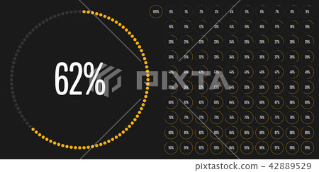 Set of circle percentage diagrams from 0 to 100 Set of circle percentage diagrams from 0 to 100 42889529