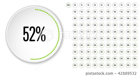 Set of circle percentage diagrams from 0 to 100 Set of circle percentage diagrams from 0 to 100 42889532