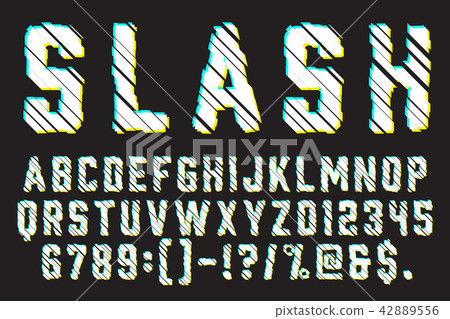 Trendy Distorted Glitch Font Typeface Trendy Distorted Glitch Font Typeface 42889556