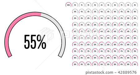 Set of circular sector percentage diagrams Set of circular sector percentage diagrams 42889576