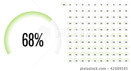 Set of circular sector percentage diagrams Set of circular sector percentage diagrams 42889585