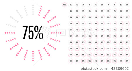 Set of circle percentage diagrams from 0 to 100 Set of circle percentage diagrams from 0 to 100 42889602
