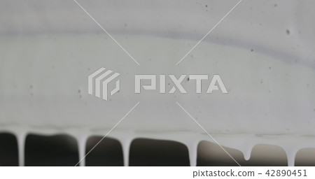 closeup of foam dripping off the car on car wash closeup of foam dripping off the car on car wash 42890451