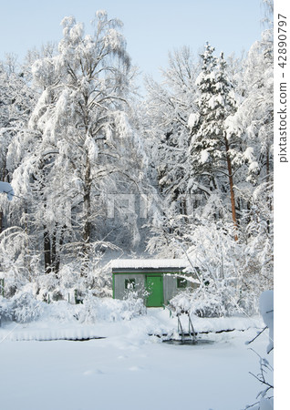 Ice-hole for winter swimming Ice-hole for winter swimming 42890797