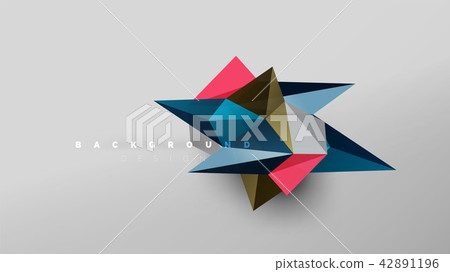 Abstract background - geometric origami style shape composition, triangular low poly design concept 42891196