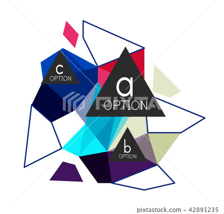 Geometric triangle infographics 42891235