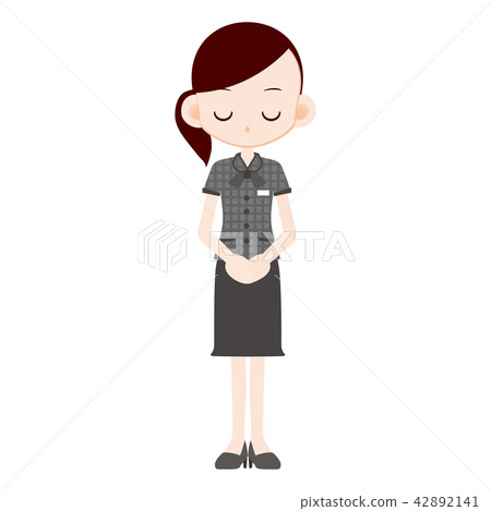 架空上衣制服女人降低頭 42892141