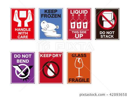 handling warning. Seal for carrier. Delivery sticker 42893658