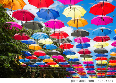 Colorful umbrellas background. Colorful umbrellas Colorful umbrellas background. Colorful umbrellas 42893725