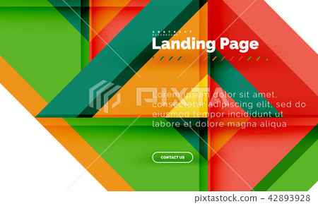 Square shape geometric abstract background, landing page web design template 42893928