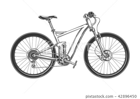Downhill cross country bicycle engraved Downhill cross country bicycle engraved 42896450