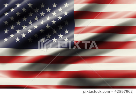Waving flag of United State of America Waving flag of United State of America 42897962